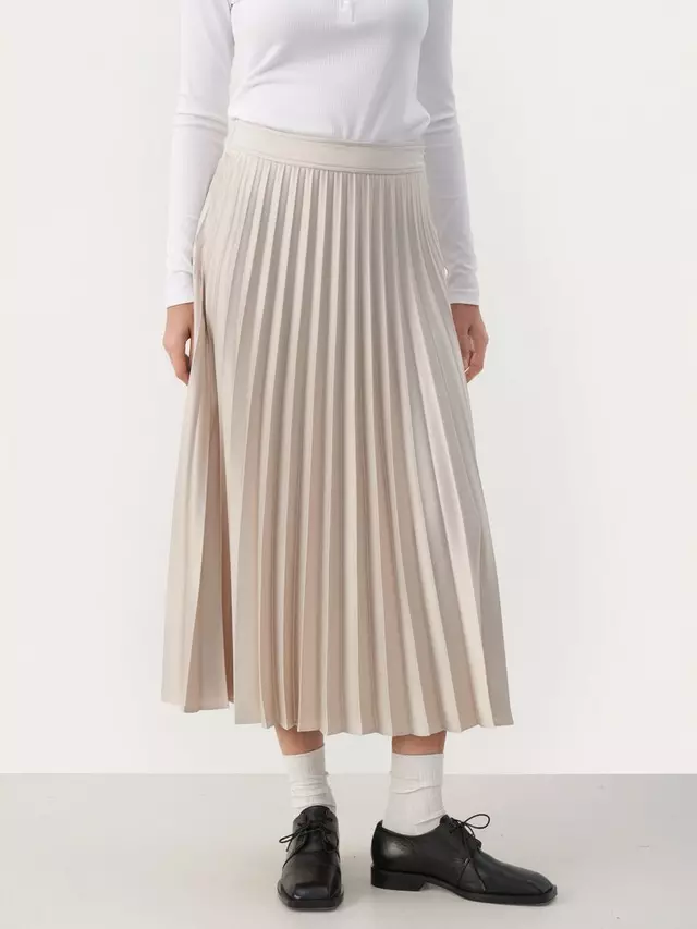 

Юбка Part Two Veneda Pleated Midi, цвет oatmeal