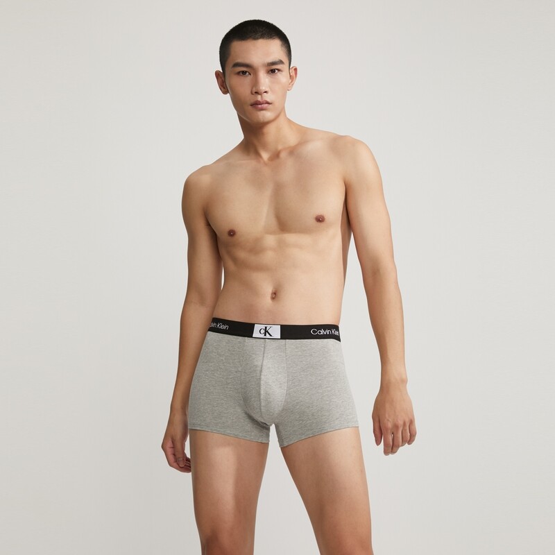 

Трусы-боксеры мужские Calvin Klein маленькие, зеленый / серый