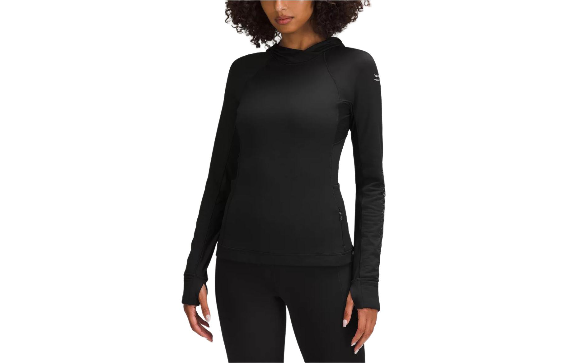 Lululemon Флисовая светоотражающая беговая худи спортивная одежда Women's Black — фото 3
