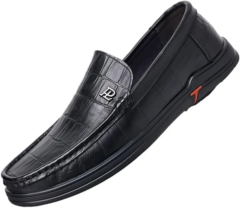 Лоферы кожаные ручной работы Casual Shoes Black UOPYNE