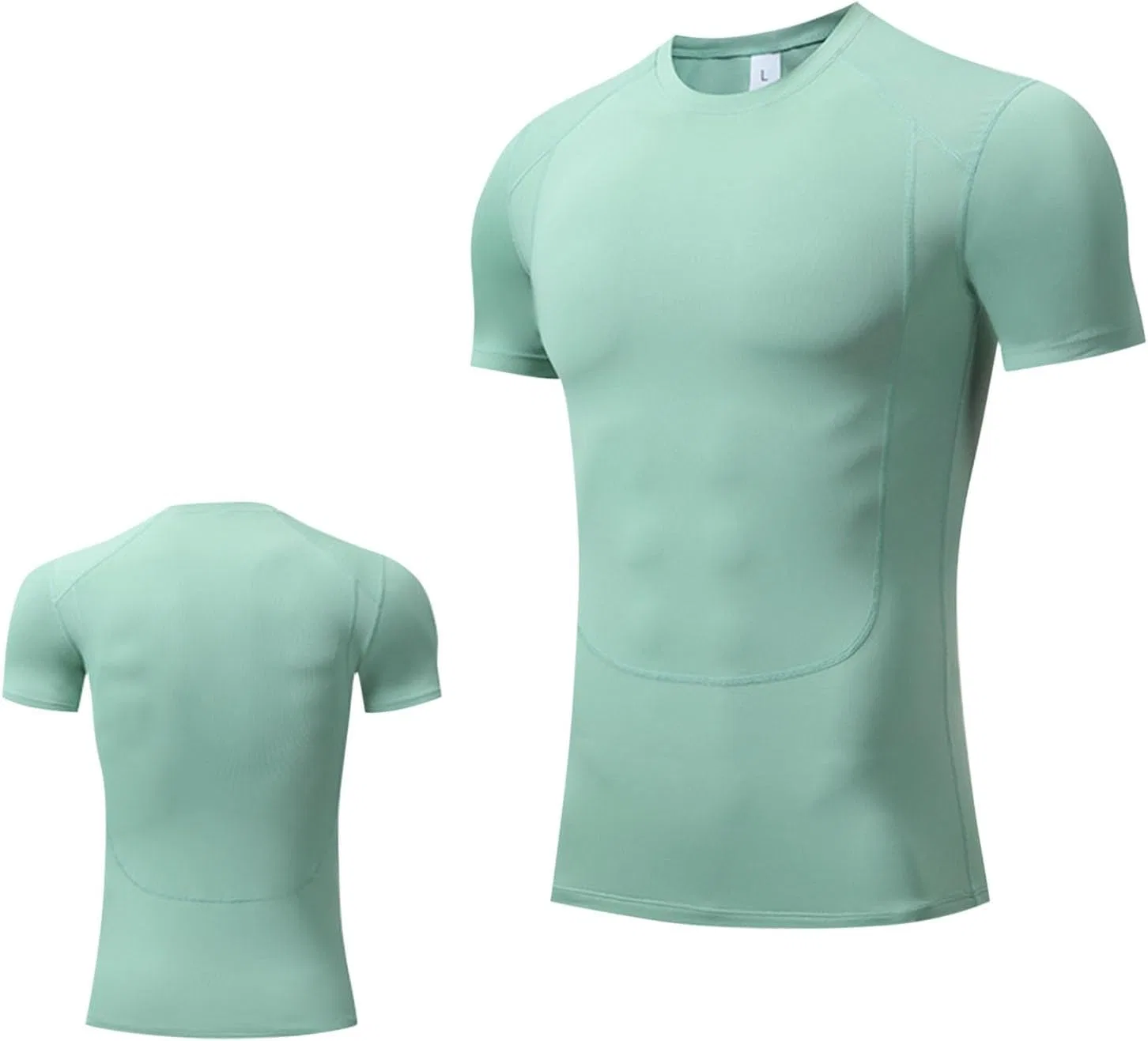 Футболка для тренировок с быстросохнущей тканью Generic, A03#mint Green
