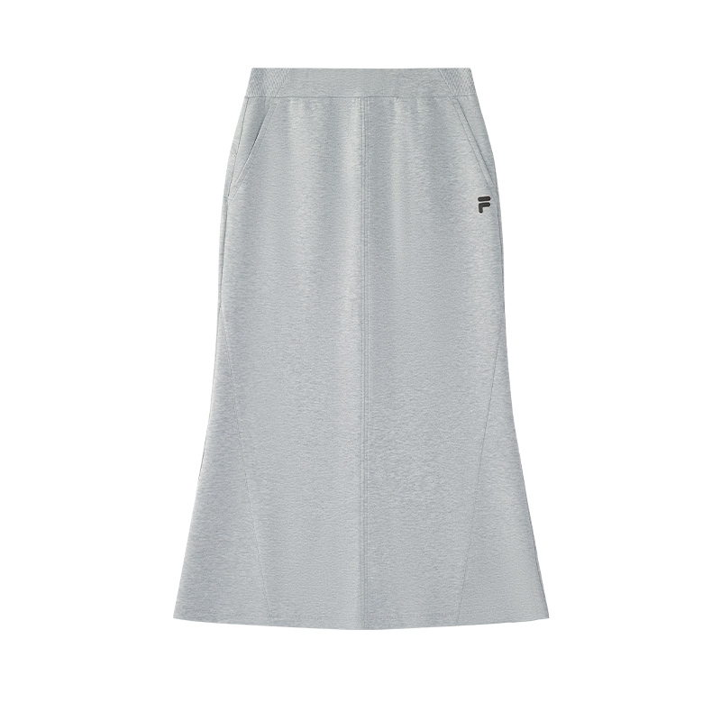 

Повседневная длинная юбка для женщин Cloud Gray Heather Gray FILA FUSION, серый
