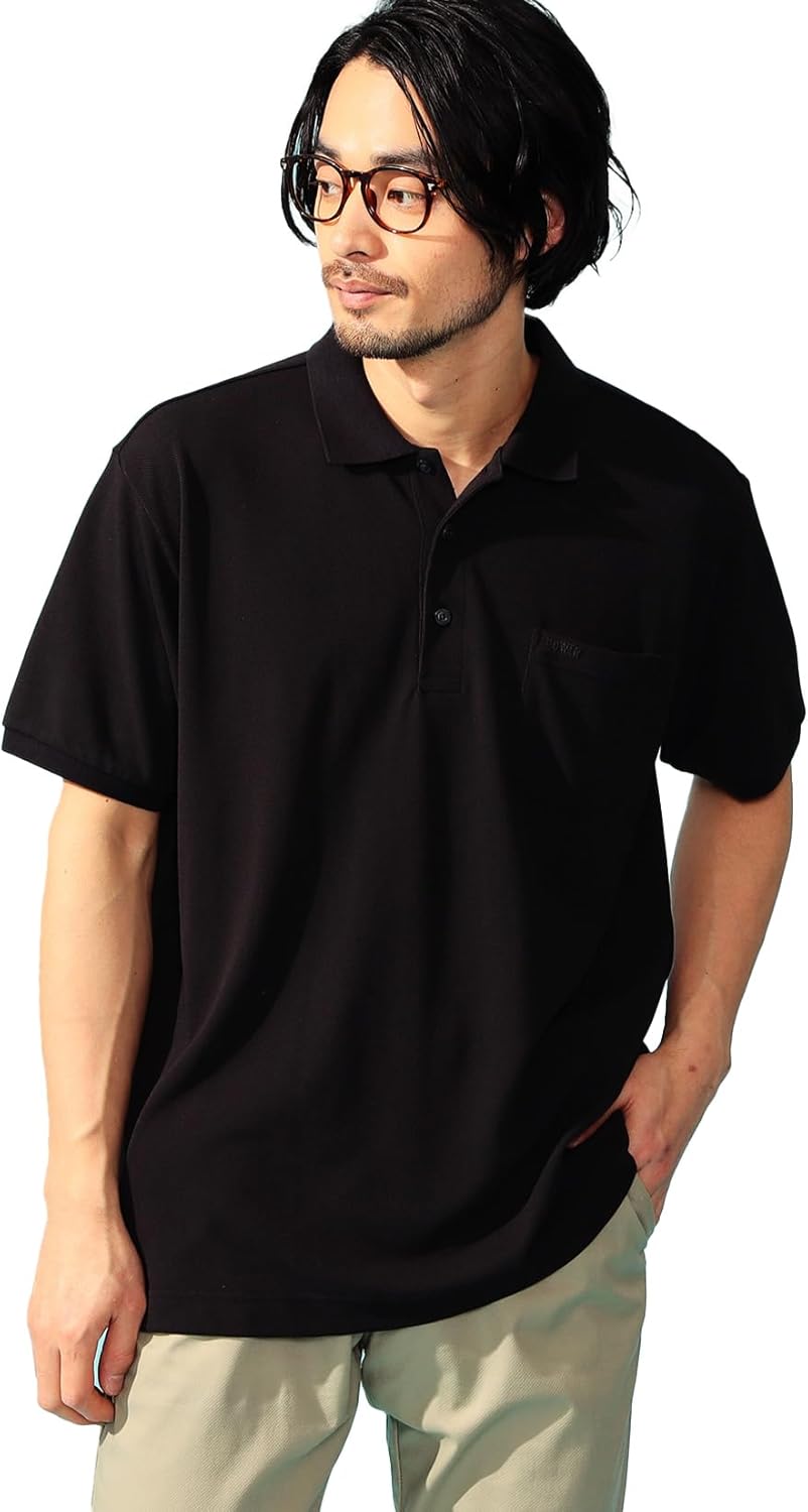 

Мужская стильная рубашка-поло Edwin ET6104, с коротким рукавом, черный