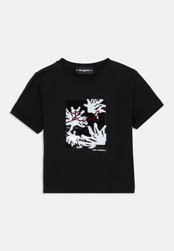 Футболка с принтом Karl Lagerfeld Kids, Black