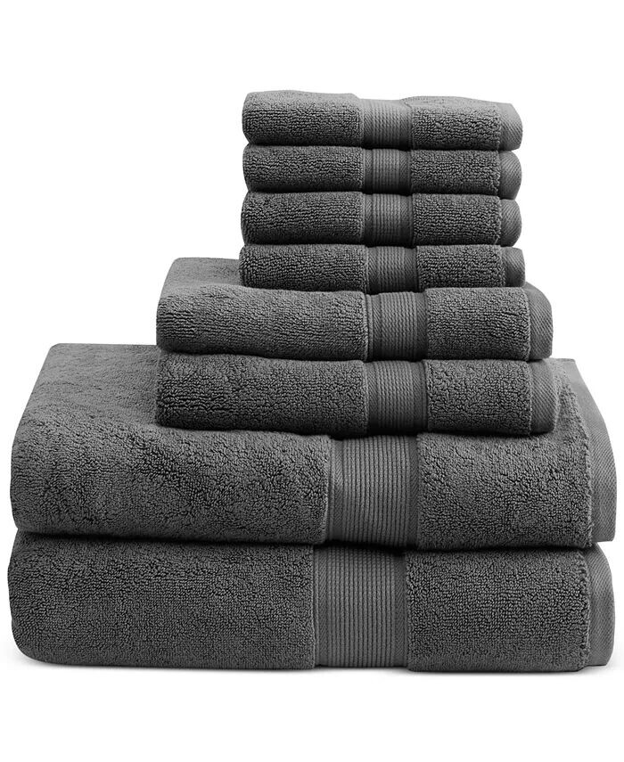 

Твердый хлопок 800GSM, 8 шт. Набор банных полотенец Madison Park Signature, серый