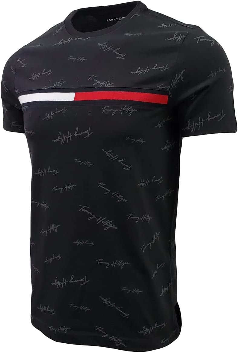 Мужская футболка Tommy Hilfiger Tommy Jeans с графическим логотипом, Black (Signature Logo) — фото 3
