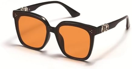 

Солнцезащитные очки в стиле ретро квадратной формы для женщин и мужчин, классическая винтажная оправа с защитой от УФ-излучения UV400 для использования на открытом воздухе MTZJH, Yellow