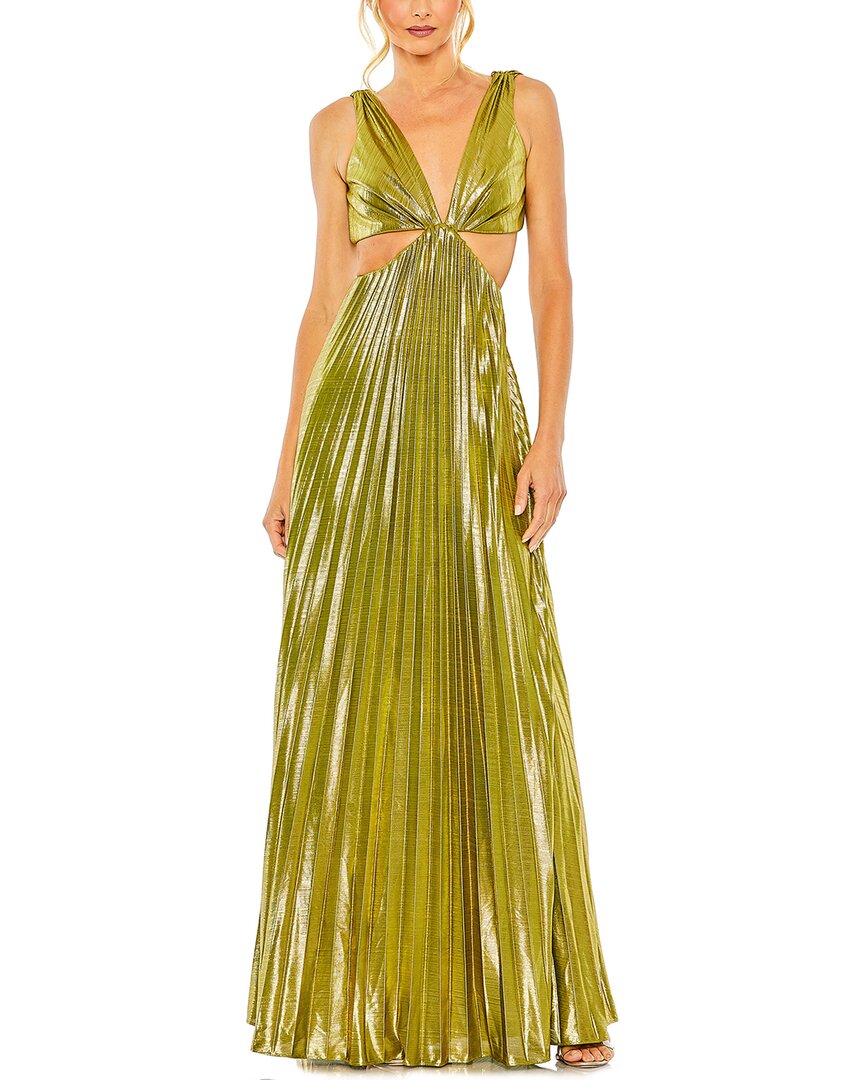 

Платье Mac Duggal с плиссировкой, Chartreuse