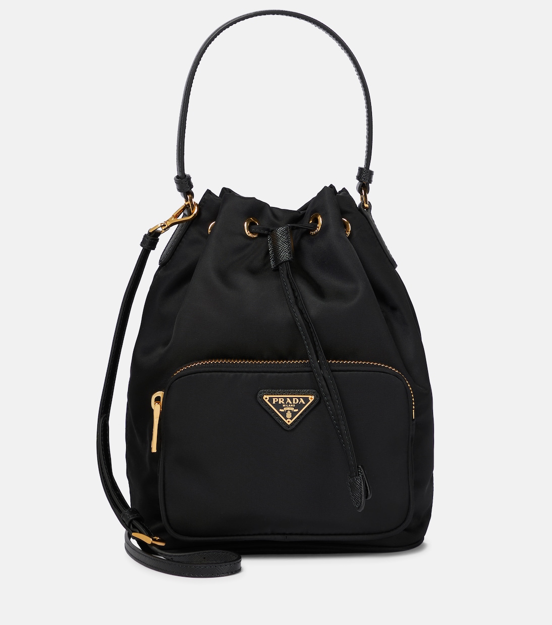 

Сумка-ведро Prada Duet Small Re-Nylon Prada, Nero
