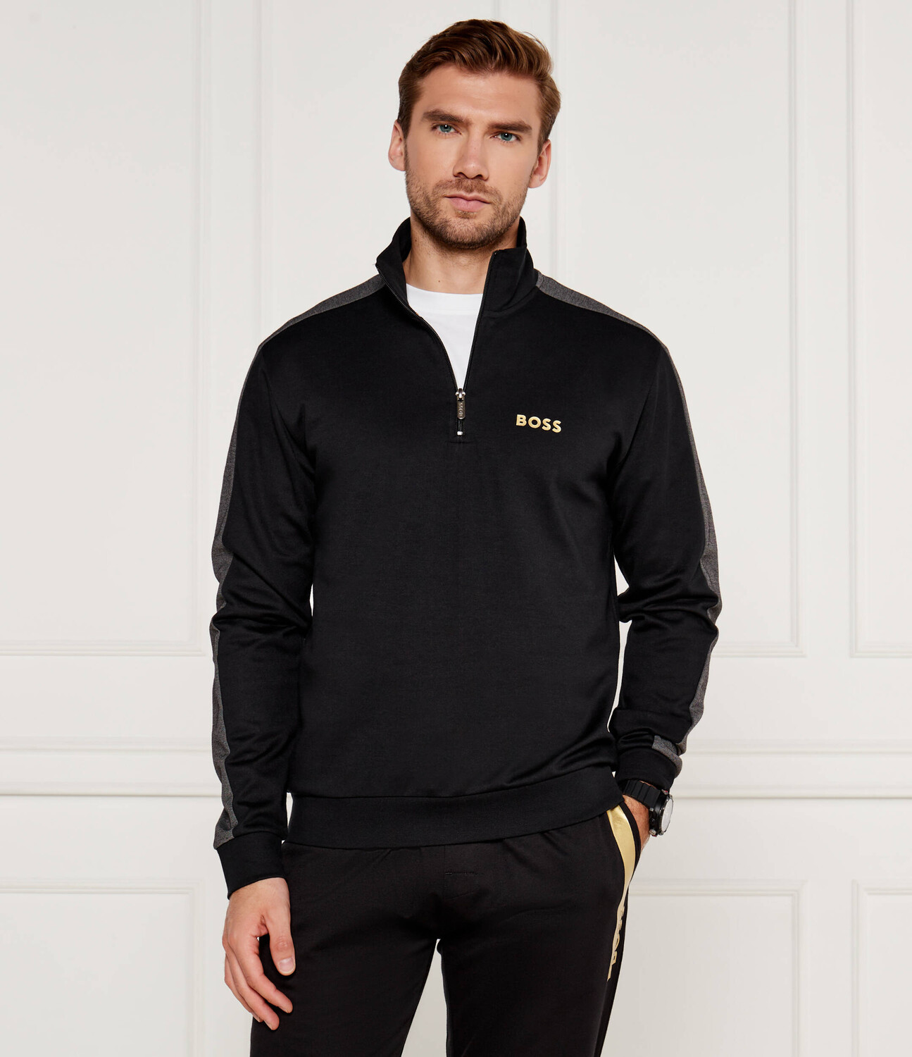 

Толстовка BOSS BLACK Regular Fit, черный