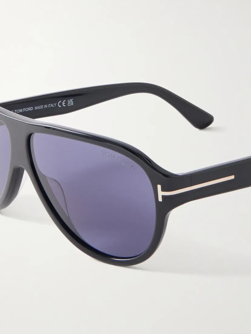 Солнцезащитные очки-авиаторы Samuele из ацетата TOM FORD Eyewear, черный — фото 4