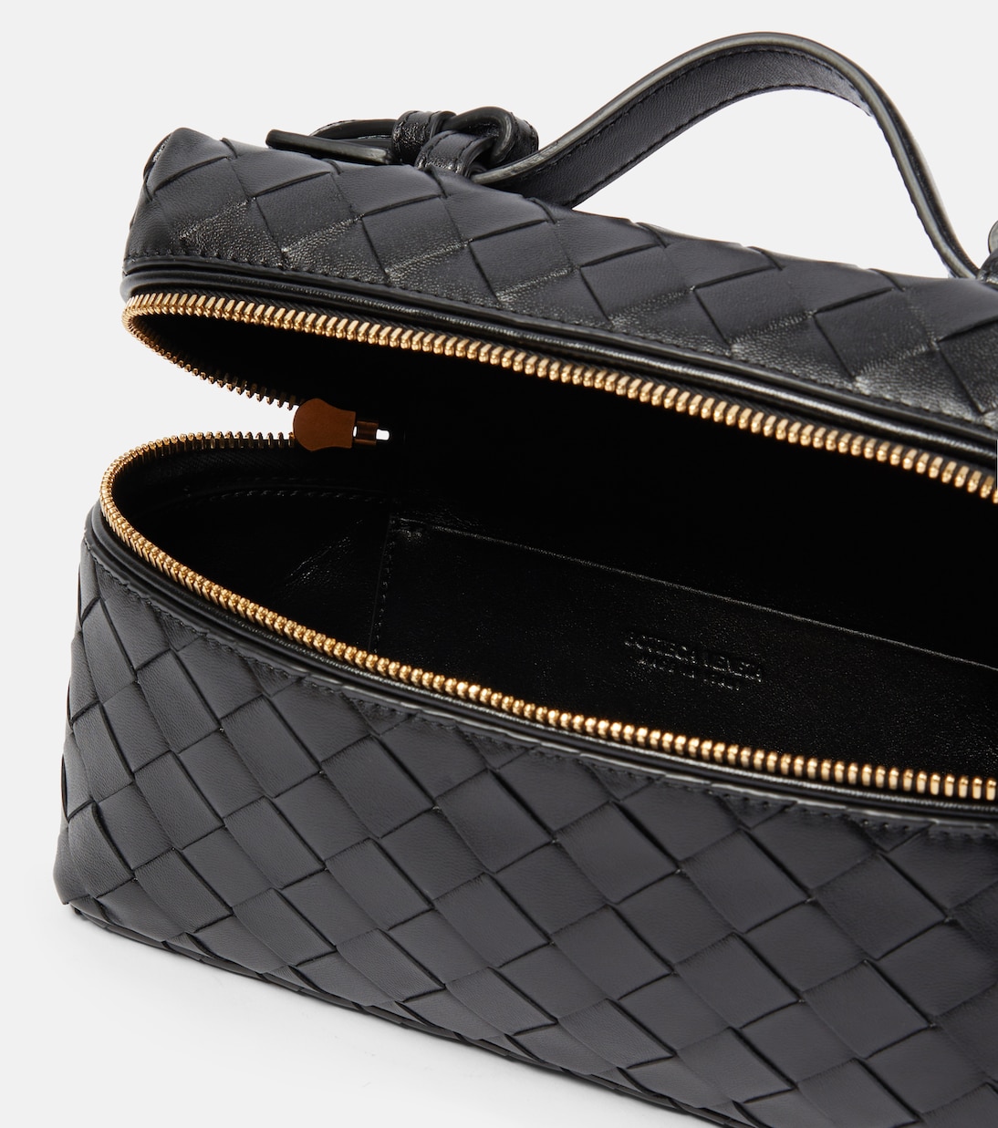 Сумка-тоут Intrecciato из кожи Bang Bang Bottega Veneta, Black-Gold — фото 3