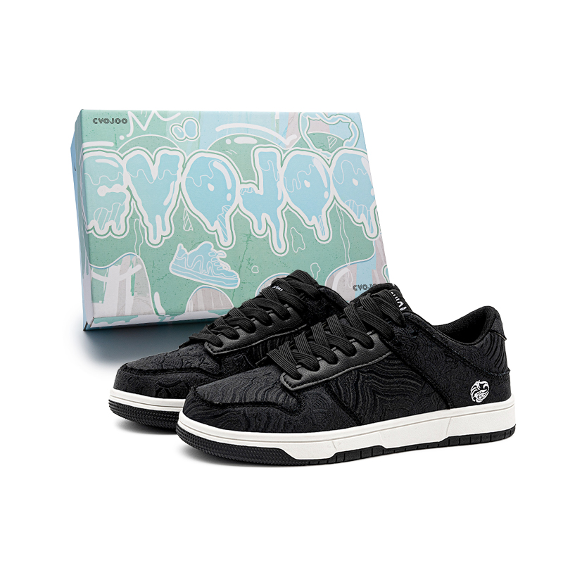 

CVOJOO Термоскользящие противоскользящие лоу-топы для скейтборда унисекс черные - морская соль с сыром (подарок в комплекте), цвет Sea Salt Cheese (Gift Included)