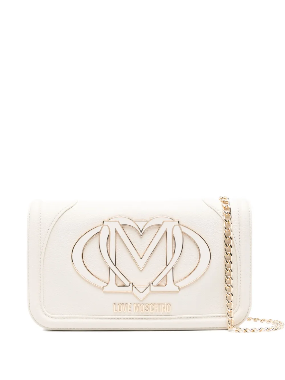 

Сумка через плечо с ремнем-цепочкой и логотипом Love Moschino, нейтральный