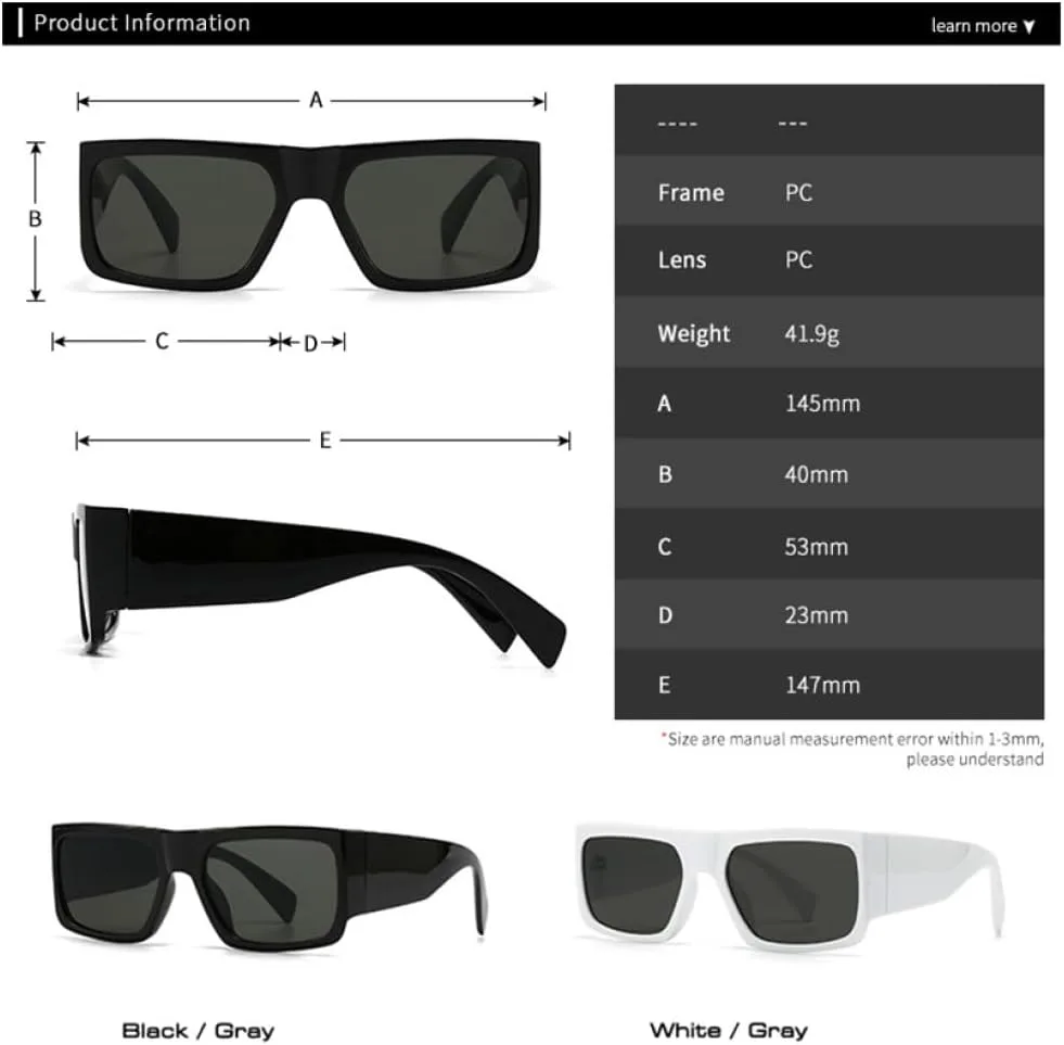 

Модные квадратные женские двухцветные солнцезащитные очки, винтажные градиентные мужские солнцезащитные очки с защитой от УФ-излучения UV400 MUTYNE, Amber Grey