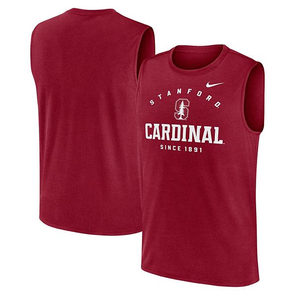 Мужская майка-танк top Cardinal Stanford Cardinal Primetime Legend Lock Up Performance Nike — фото 2