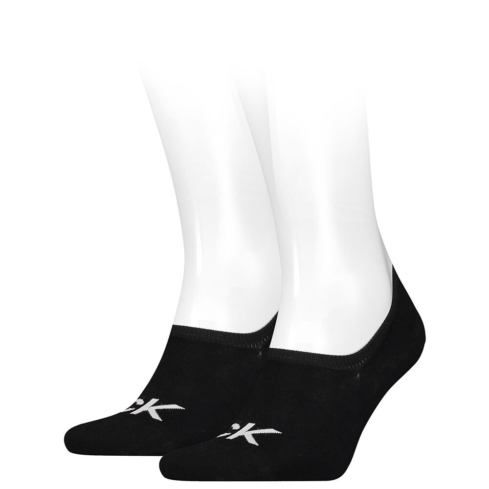 

Носки Calvin Klein Footie High Cut Logo 2 шт, черный