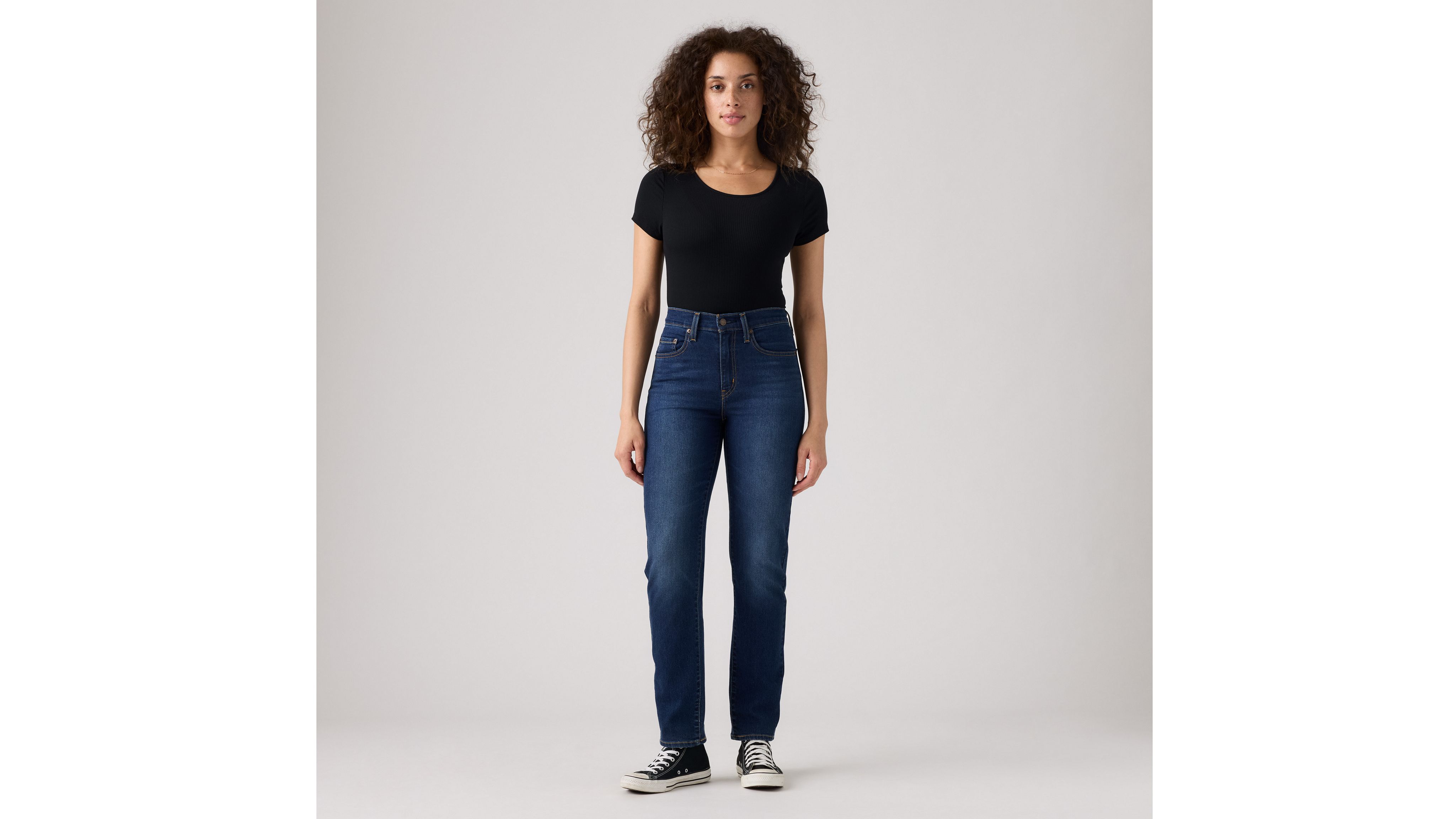 

724 Прямые женские джинсы с высокой посадкой Levi's, цвет Chelsea Carbon Glow - Dark Wash