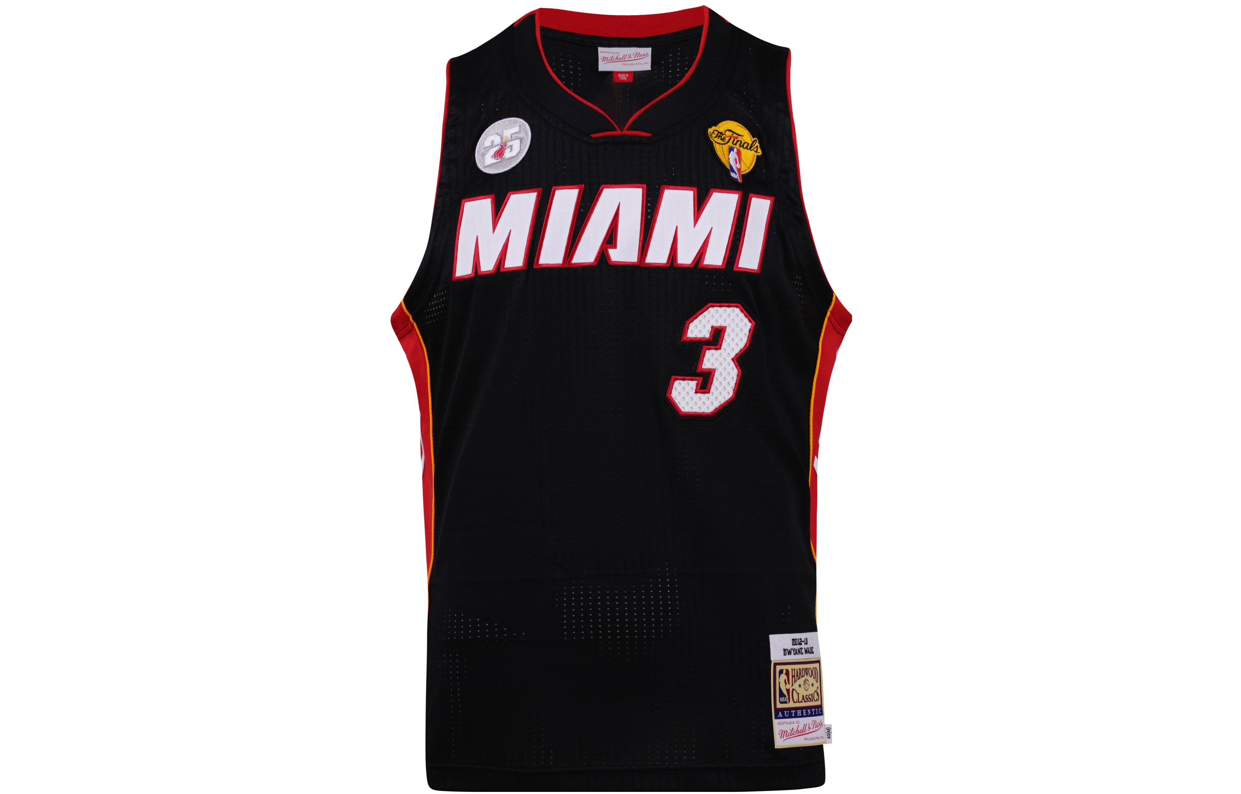 

Джерси Mitchell & Ness 'NBA Miami Heat 2012 Dwyane Wade' дорожная финальная Mitchell Ness, черный