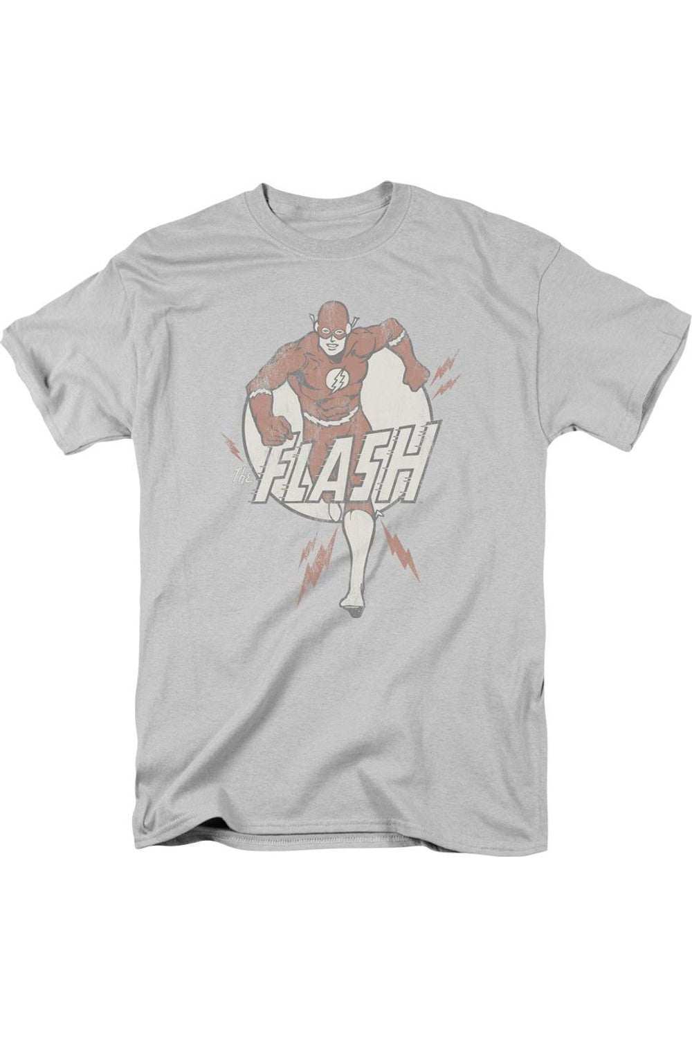 

Футболка с коротким рукавом для взрослых DC Comics Flash Lightning Fast Gildan, серебряный