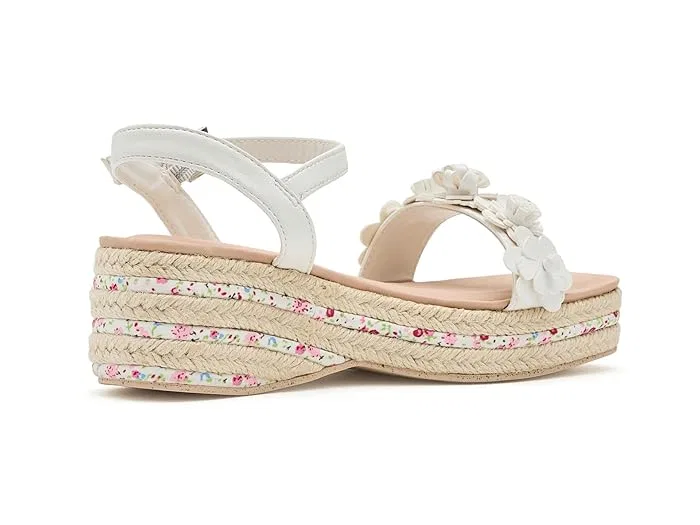 Сандалии с цветочным аппликациями Dori Steve Madden Kids, White — фото 4
