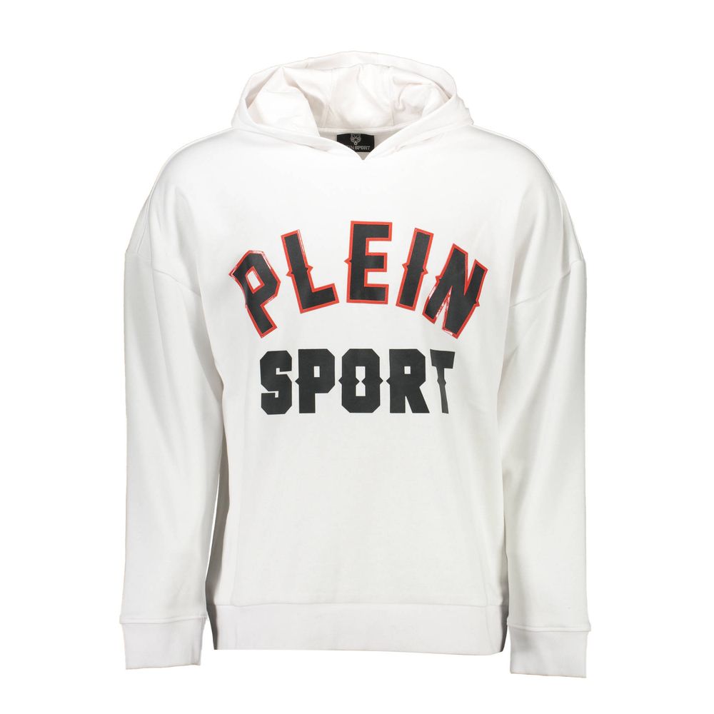 

Белый хлопковый мужской свитер Plein Sport