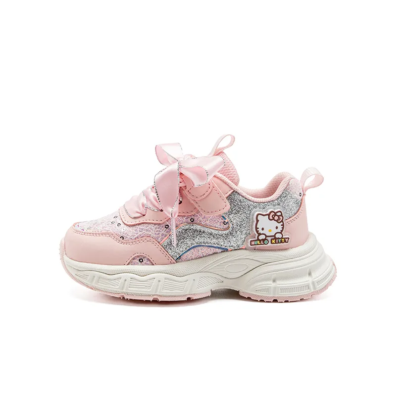 Hello Kitty Hello Kitty Abrasion Resistant Rebound Breathable Lightweight Cushioning Low top детские кроссовки для бега Sanrio, серебро-my melody — фото 3