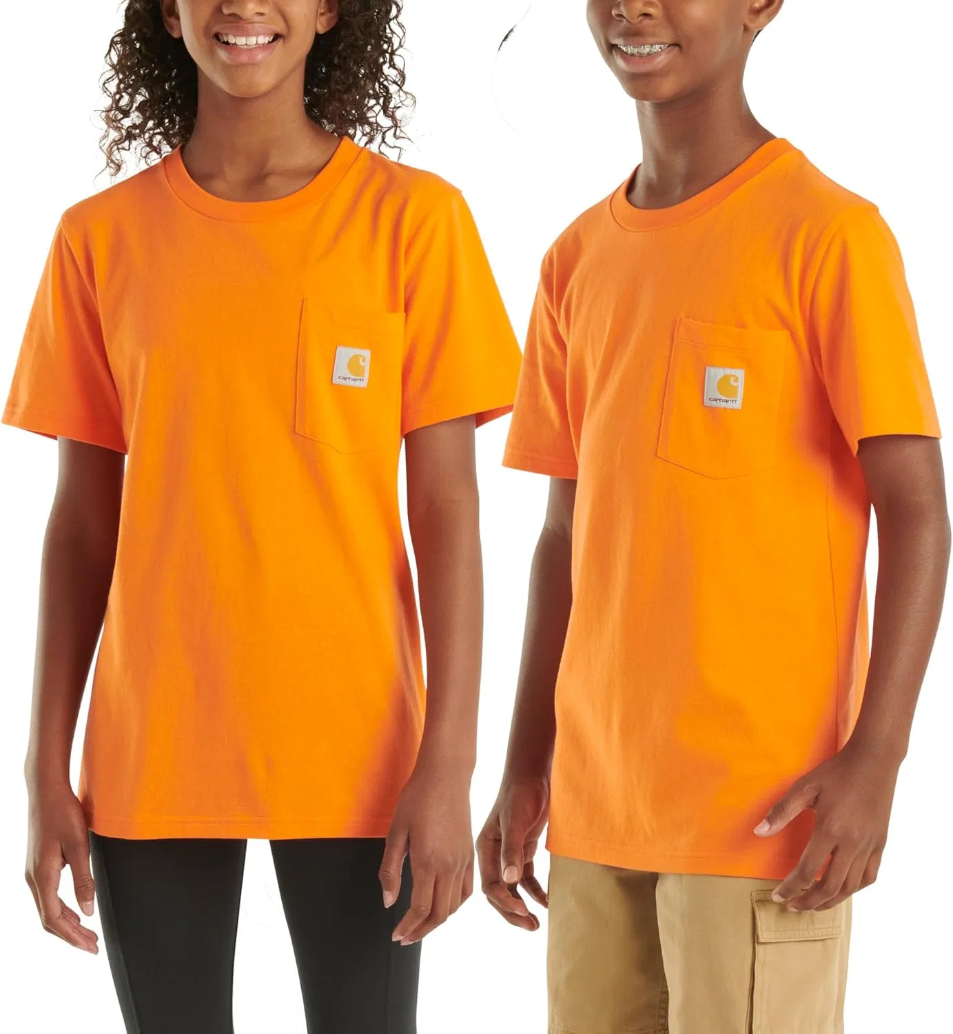 Детская футболка Carhartt, ярко-оранжевый — фото 4