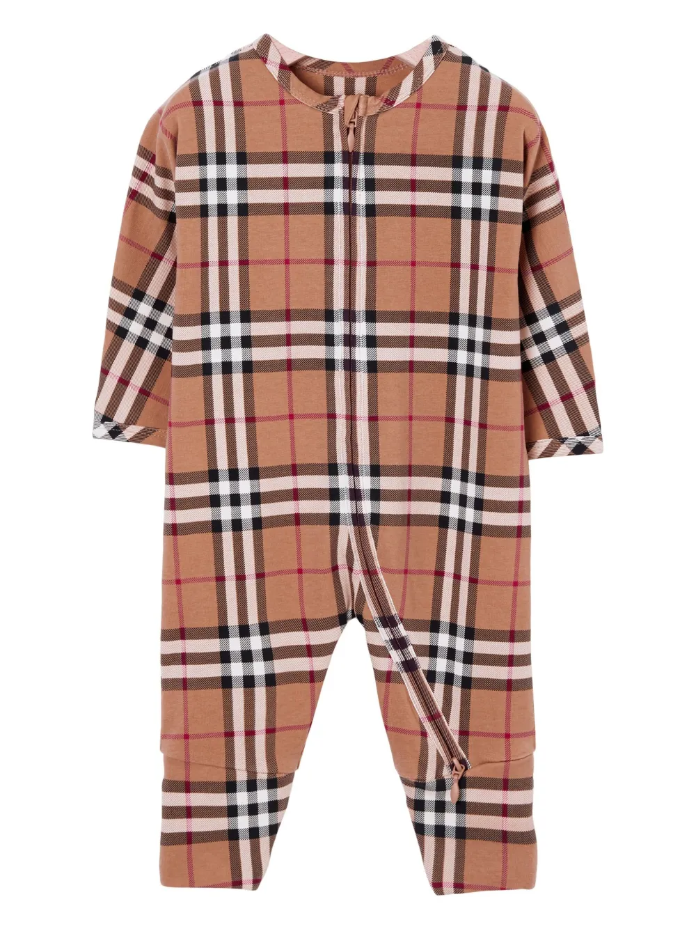 Комплект из комбинезона и шапки в клетку BURBERRY KIDS, нейтральный — фото 2