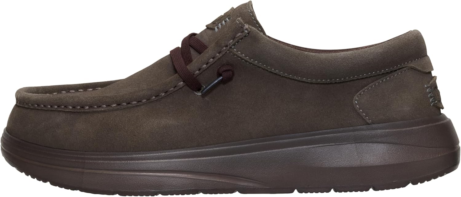 Кроссовки HEYDUDE Mens Wally Comf Suede, Major Brown/Mole Brown