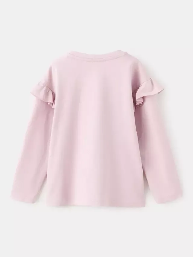 Детская футболка с длинными рукавами Hello Kitty, розовая Mango — фото 2