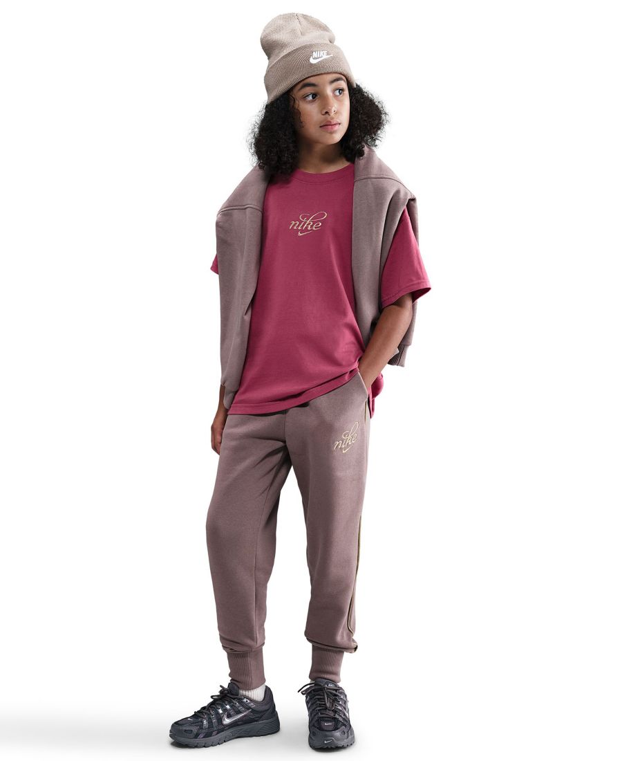 

Детская спортивная футболка с коротким рукавом свободного кроя для девочек 7-16 лет Nike, Sweet Beet