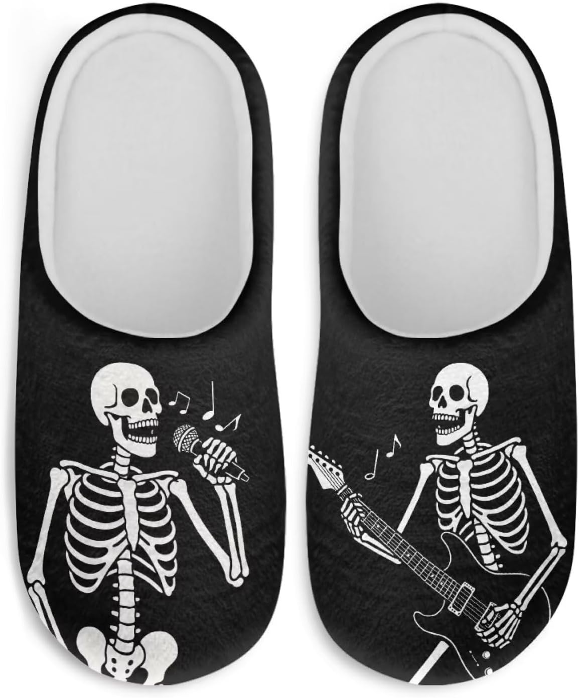 

Домашние тапочки Yuolagixn Plus для мужчин, теплые флисовые тапочки для дома, удобные мягкие домашние обувь, размер 3-12, Halloween Skeleton