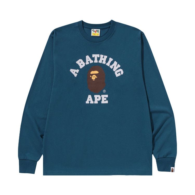 

Футболка BAPE College Long-Sleeve Tee 'Navy'