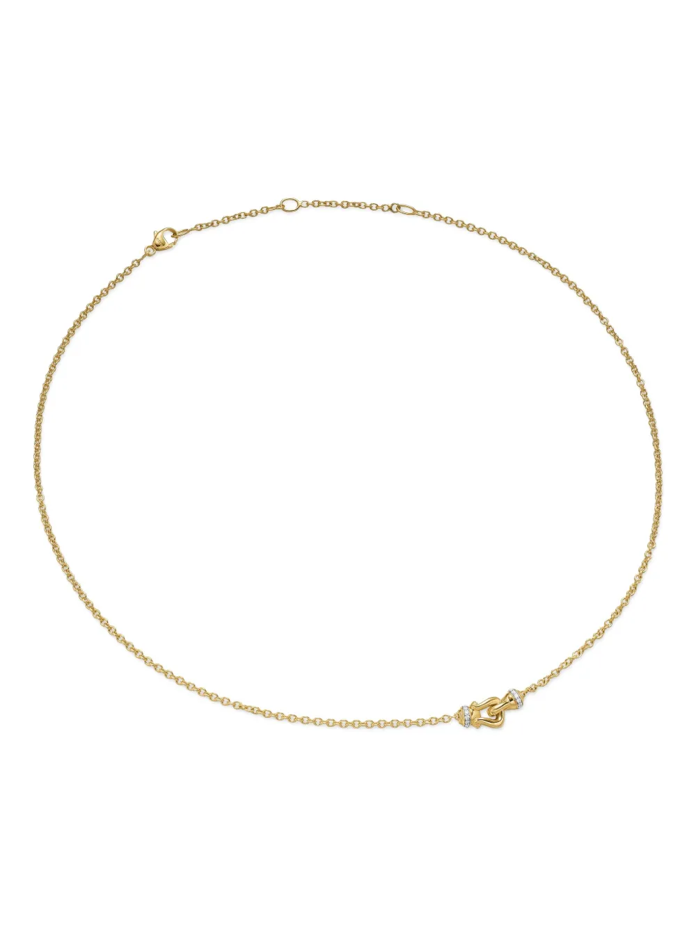 

Бриллиантовое колье Petite Buckle из 18-каратного желтого золота David Yurman, золотой