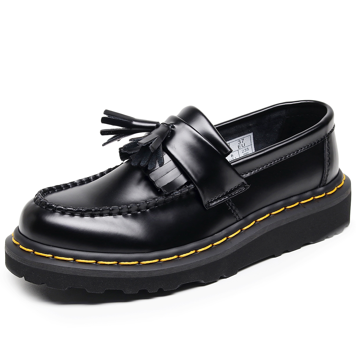 SITULANG Броги с бахромой унисекс черные на тонкой подошве, цвет Fringe Thin Sole Black — фото 2