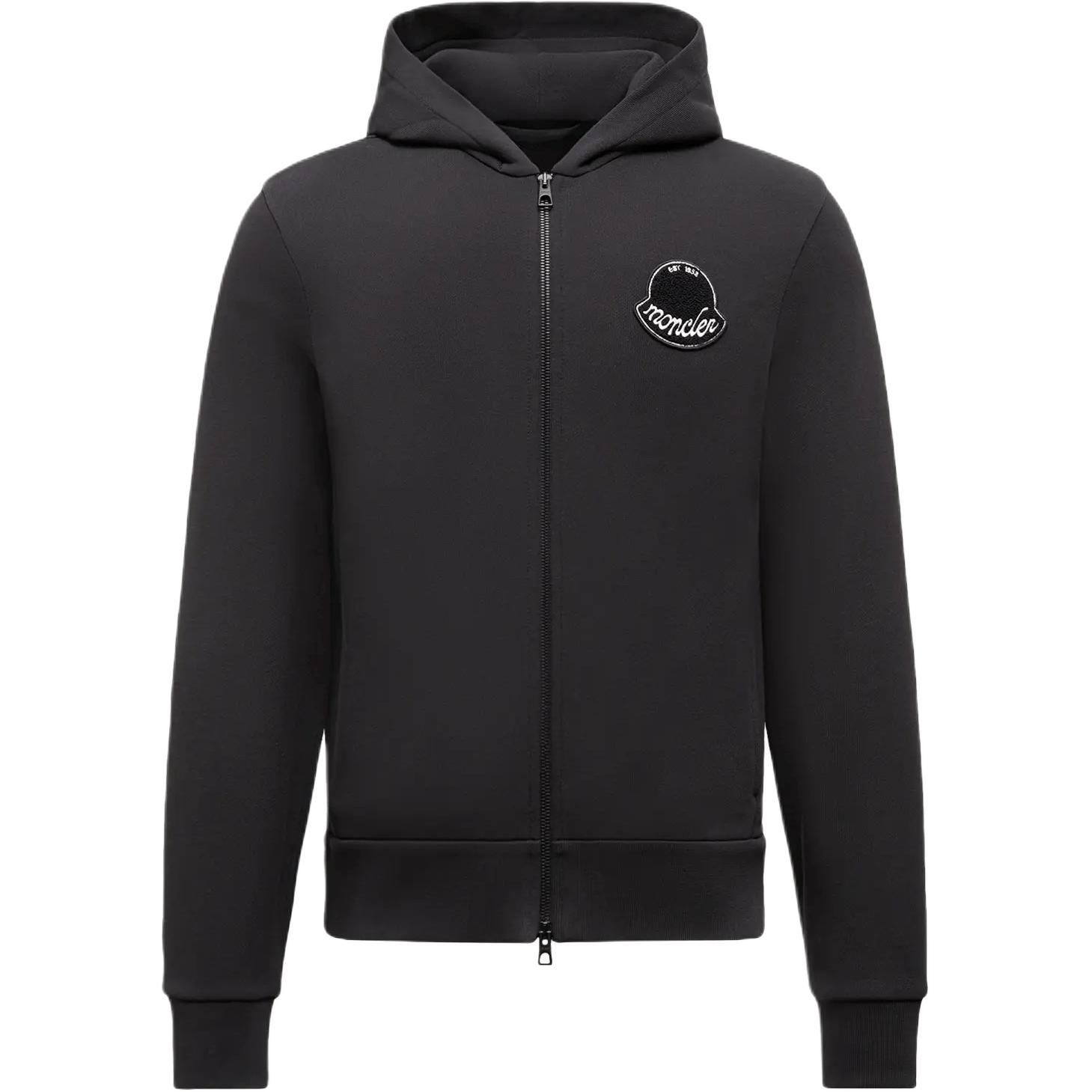 

Толстовка с молнией и нашивкой с логотипом Moncler, черный