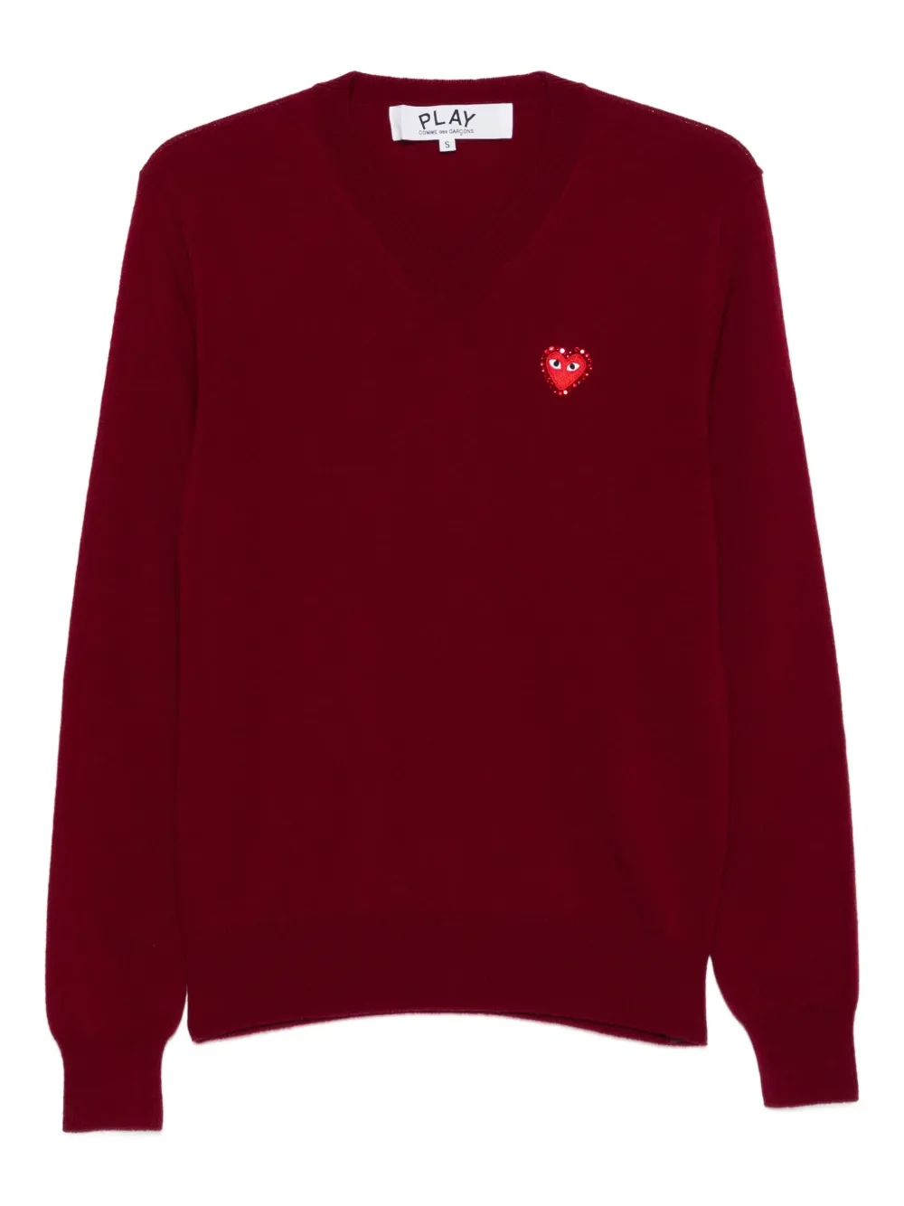 

Свитер с V-образным вырезом Comme Des Garçons Play, красный