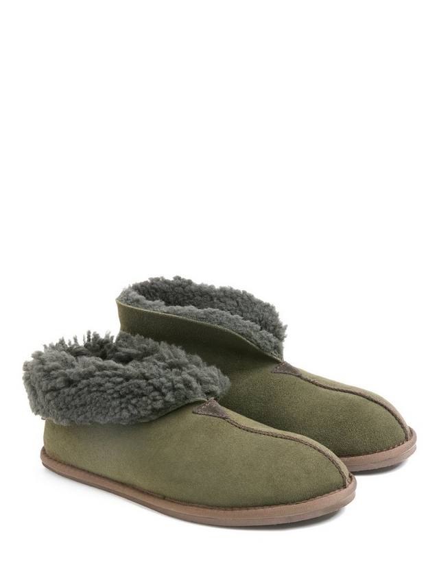 Тапочки-балетки из овчины с мягкой подошвой Celtic & Co., Black Olive — фото 2