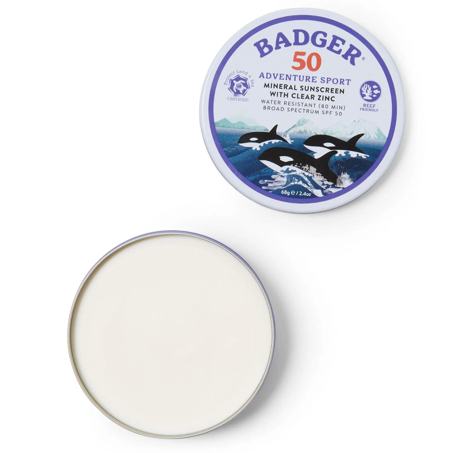 Минеральный солнцезащитный крем для активного спорта SPF 50 Badger, None — фото 3
