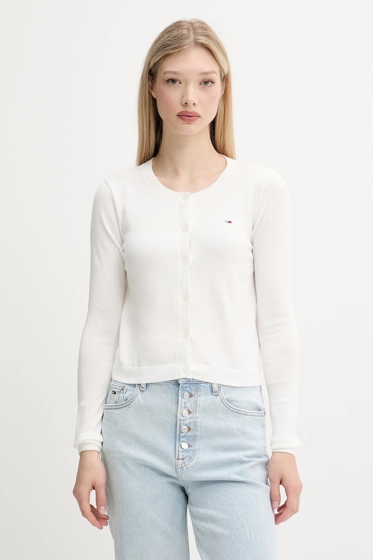 

Хлопковый кардиган Tommy Jeans, белый