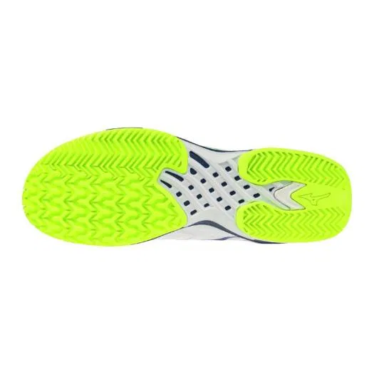 Унисекс кроссовки для тенниса «Wave Exceed Tour 7 OC» от Mizuno, White X Blue X Yellow — фото 2