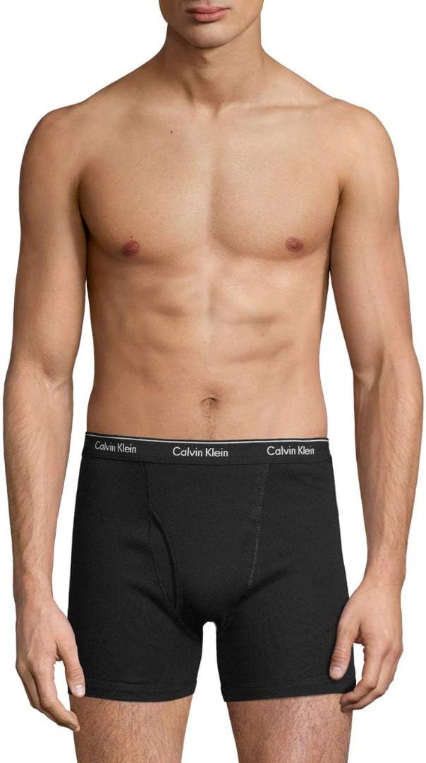 Мужские трусы-боксеры Calvin Klein из 100% хлопка, Black(Np2189-001)/White — фото 2