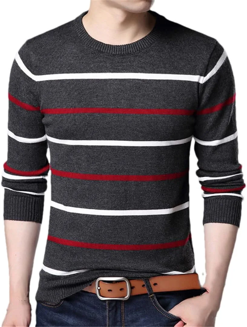 

Свитер мужской осенне-зимний Slim Fit с круглым воротником