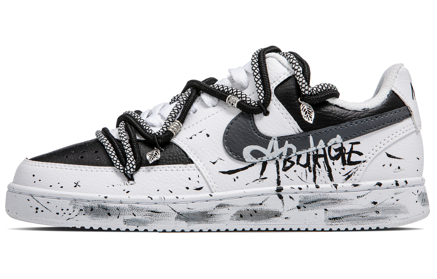 

Кроссовки Nike Court Vision 1 Skateboard Shoes Men Low-Top White Black, Белый, Кроссовки Nike Court Vision 1 Skateboard Shoes Men Low-Top White Black