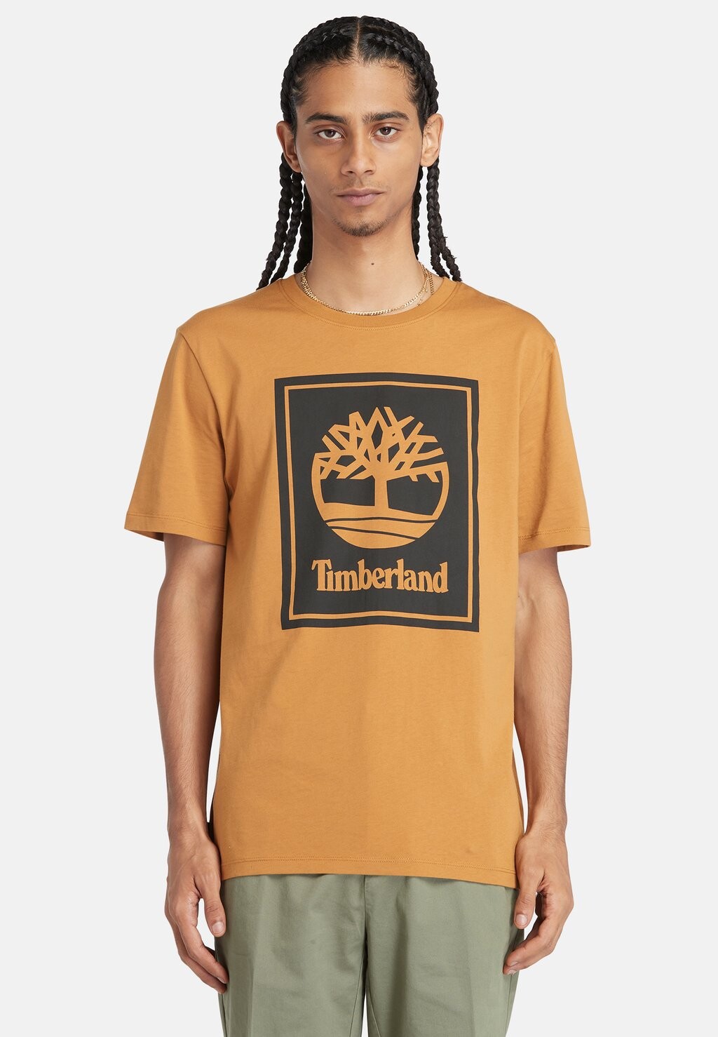 

Принт на футболке STACK LOGO SHORT SLEEVE TEE Timberland, черный