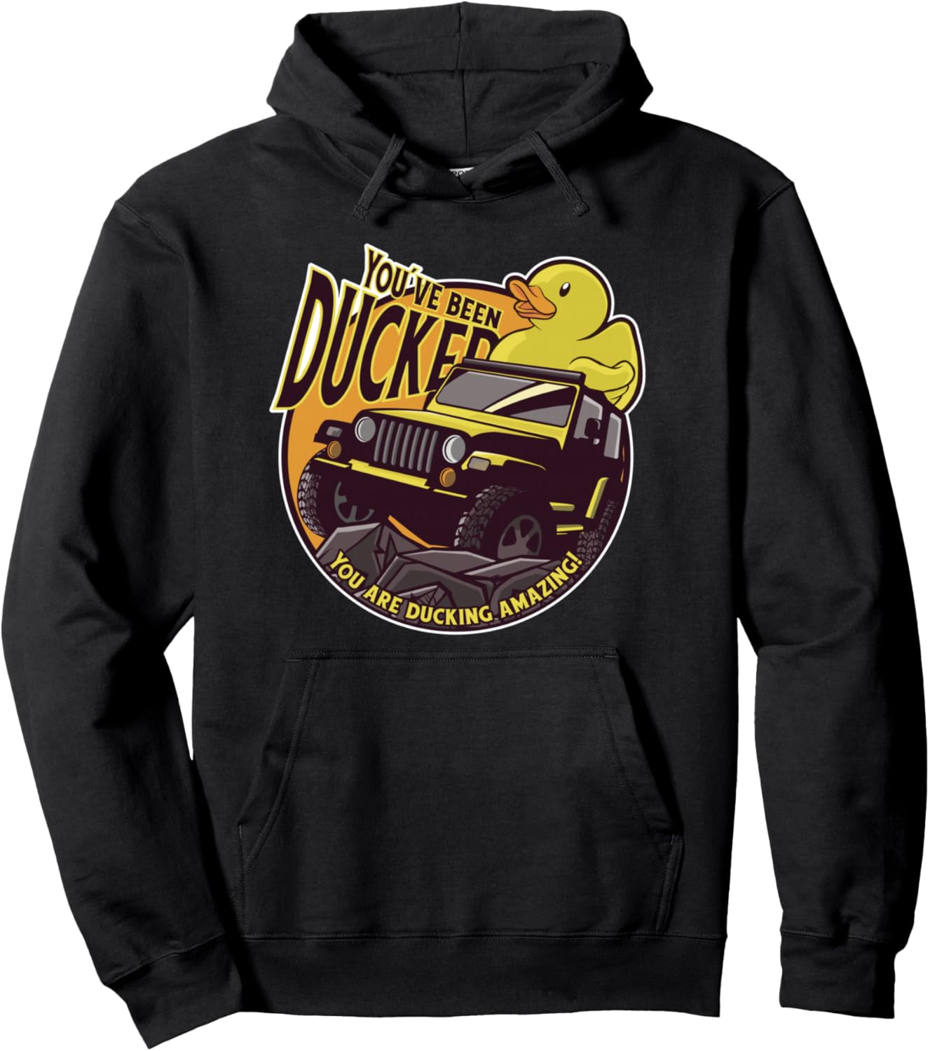 

Меня обманули! Толстовка с изображением утки-утки (Duck SUV Mallard Duck Hoodie) Funny Mallard Duck Designs, черный