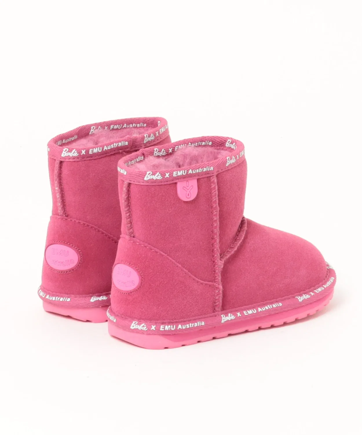 Детские ботинки Barbie Wallaby Mini EMU Australia из замши и мериносовой шерсти, розовые — фото 2