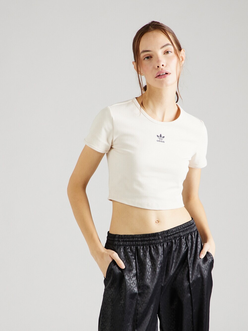 Рубашка ADIDAS ORIGINALS Essentials Rib, натуральный белый — фото 2