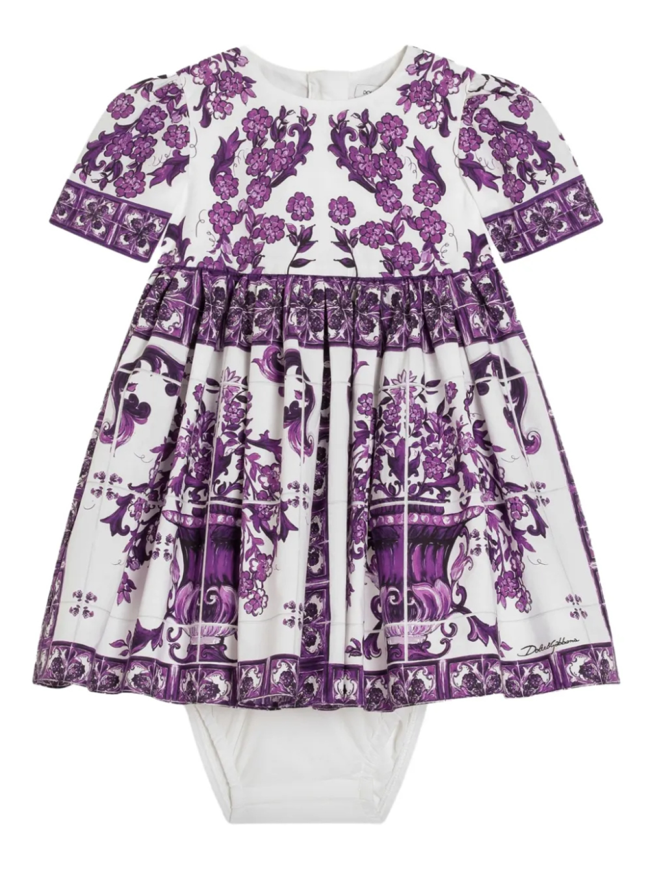 

Dolce & Gabbana Kids платье с принтом Majolica, белый